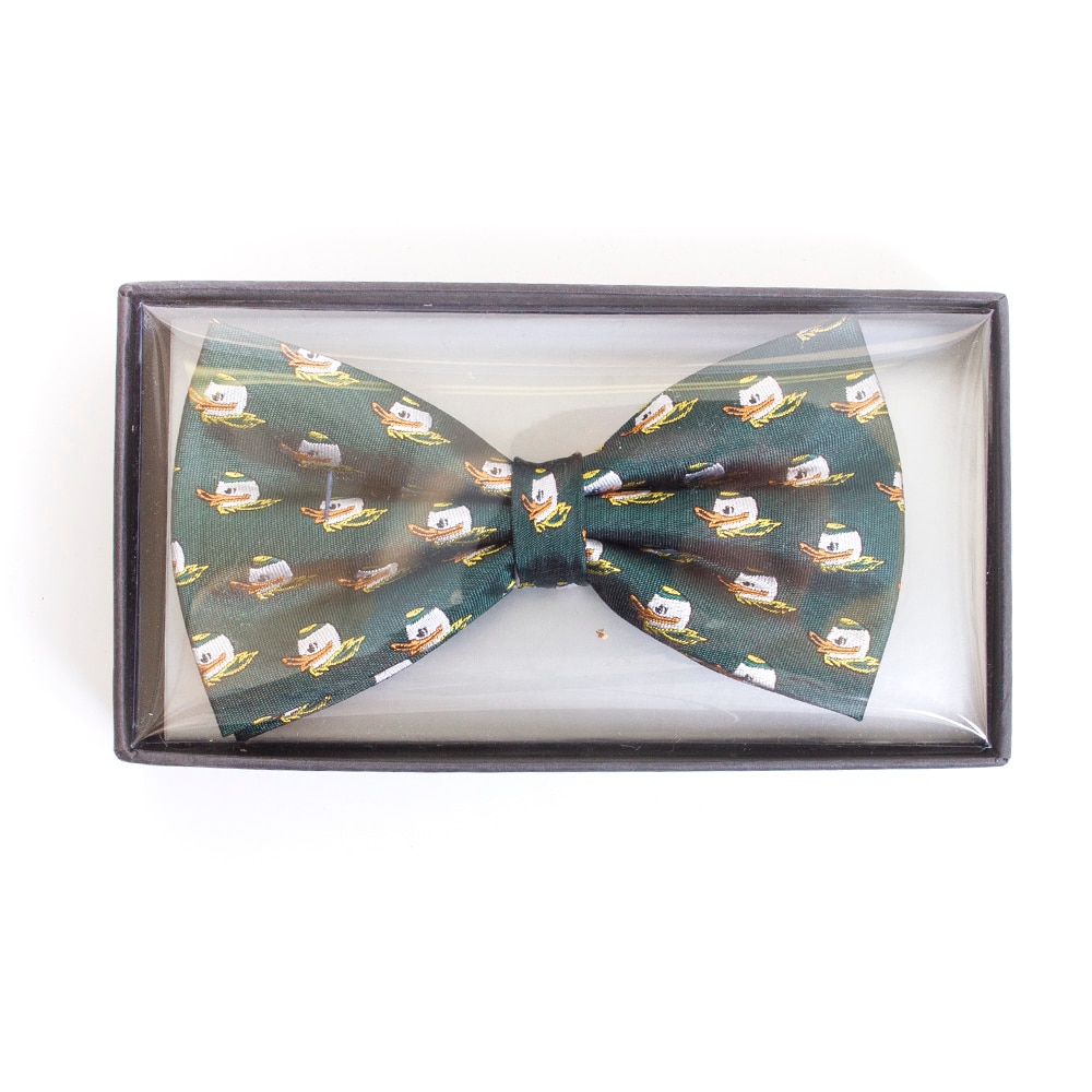 Fighting Duck, Neil, Green, Bowtie, Silk, Accessories, Unisex, Silk, Repeating Pattern, 737869